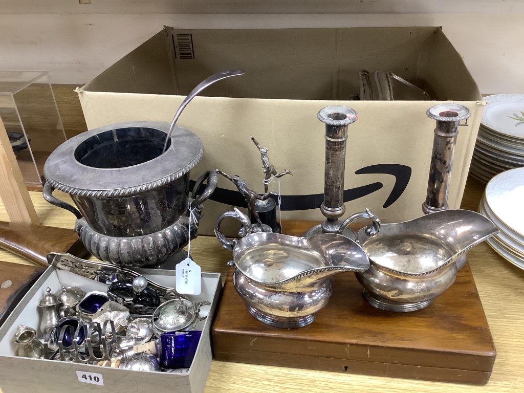 A quantity of plated wares